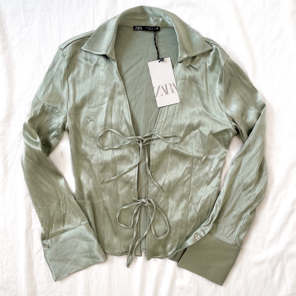 NWT Zara Satin Blouse